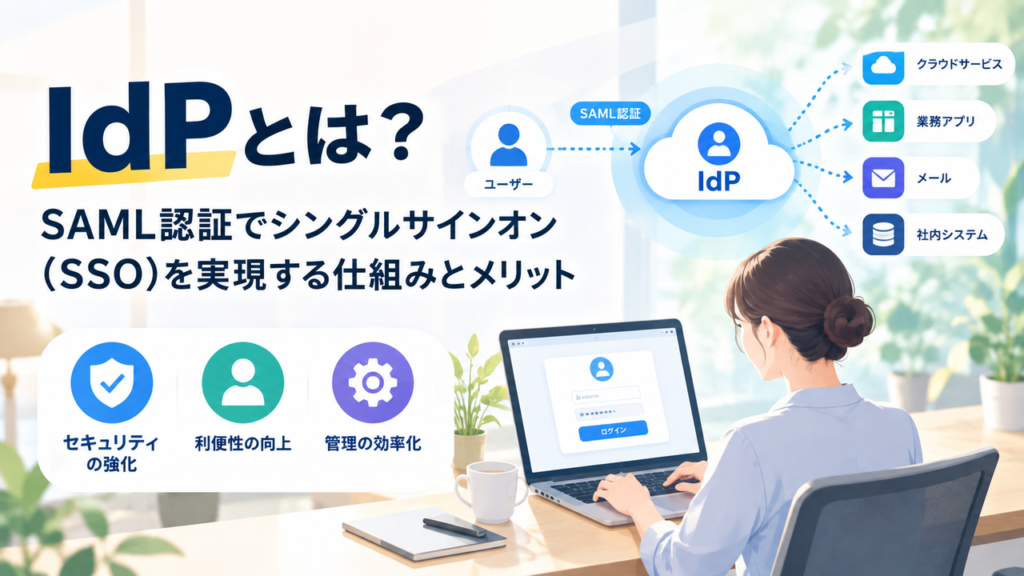 IdPとは？SAML認証でシングルサインオン（SSO）を実現する仕組みとメリット